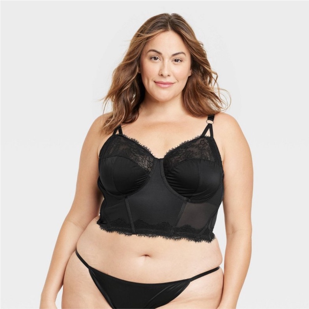Auden | Black Lace Corset Bralette Lingerie